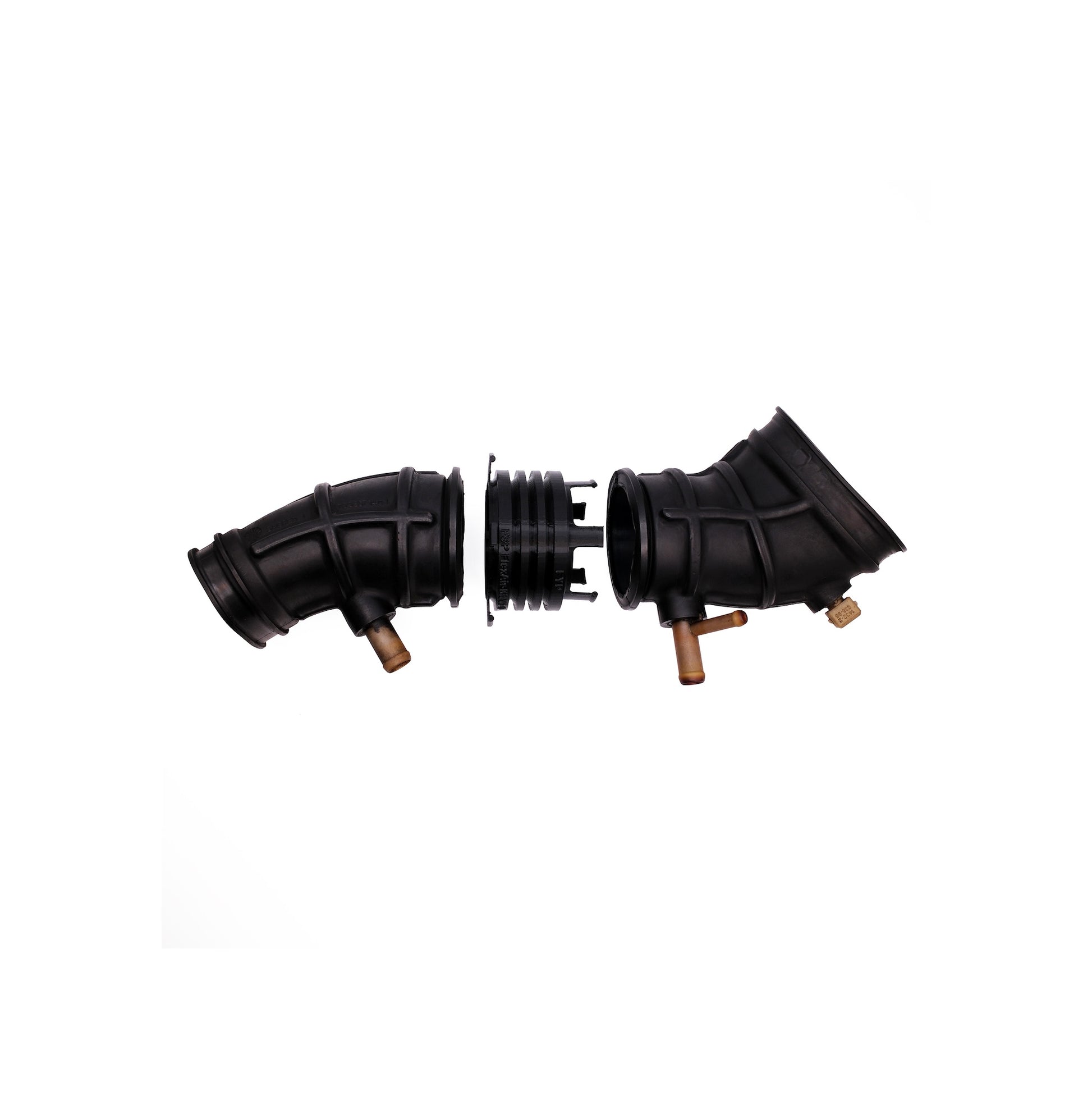 Ansaugschlauch f3p zerschnitten und vorbereitet zur Reparatur mit flexair Muffe Intake hose f3p cut and prepared for repair with Flexair sleeve