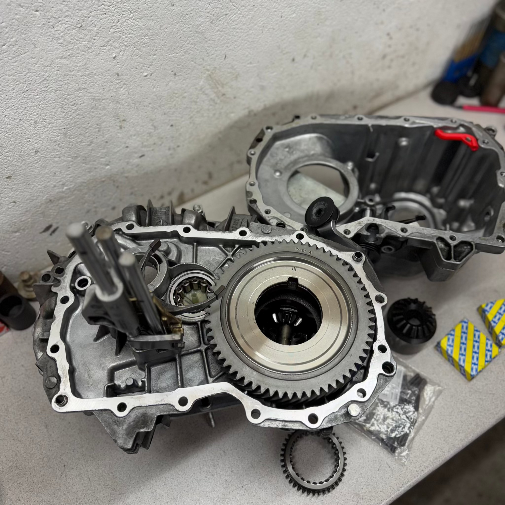Renault getriebe Reparatur lager montage / renault gearbox bearings fitting