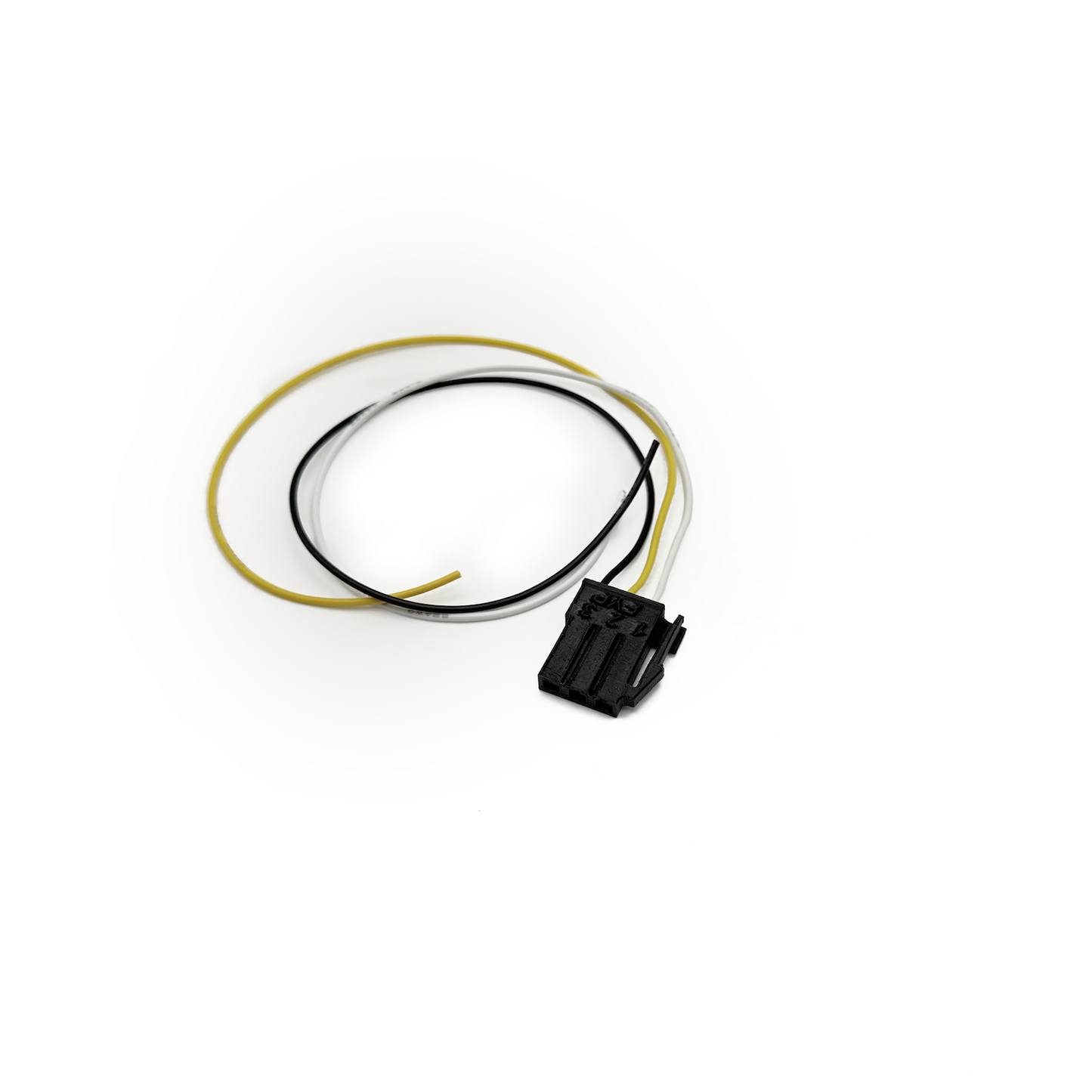Stecker Tachowelle Armaturenbrett Clio 16V – Buchse mit 40 cm Anschlussleitung, 3-polig / dashboard harness connector for Clio 16V speedometer cable – socket with 40 cm leads, 3-pin
