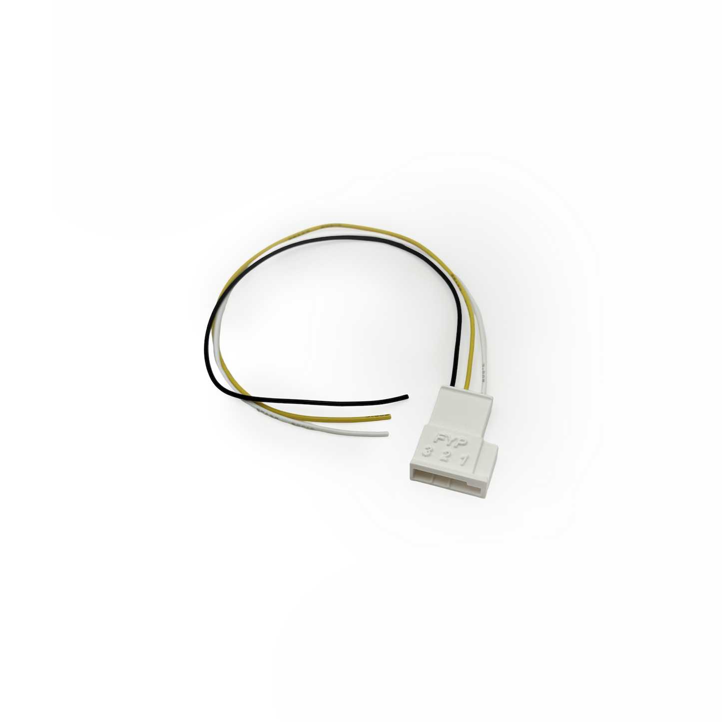 Stecker Tachowelle Armaturenbrett R19 16V – Stecker mit 40 cm Anschlussleitung, 3-polig / dashboard harness connector for R19 16V speedometer cable – plug with 40 cm leads, 3-pin